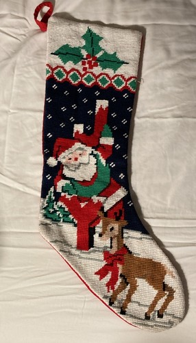 Vintage wool needlepoint - vintage,