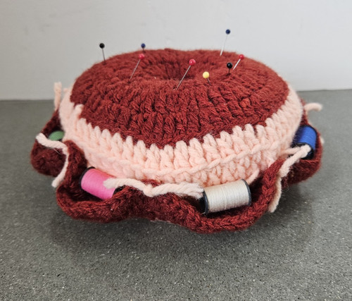 Vintage crochet pincushion and