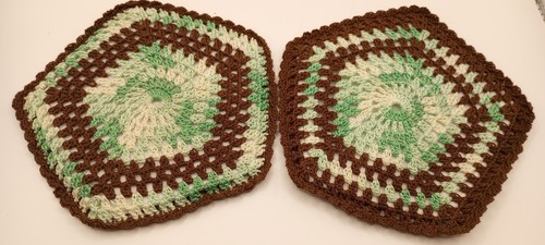 Vtg pair handmade crochet - crochet, hot