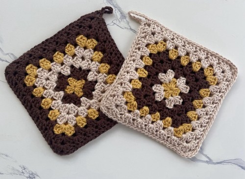 Crochet granny square pot - crochet,