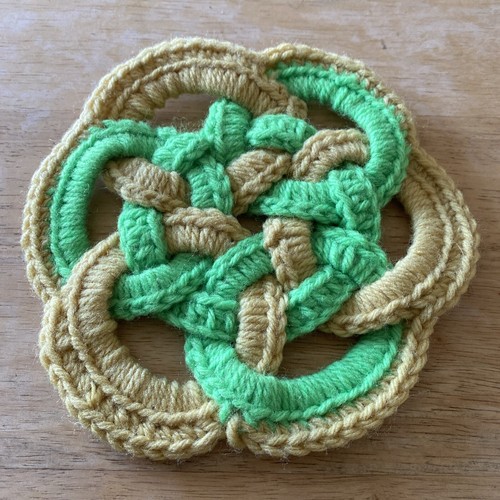 Vintage handmade crocheted - , pot
