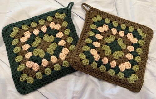 Crochet granny square pot - crochet,