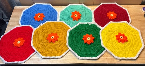 Vintage lot crocheted pot - crocheted,