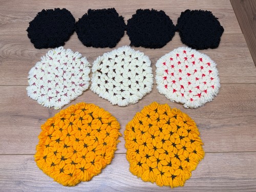 Vintage hand crocheted pot - vintage,