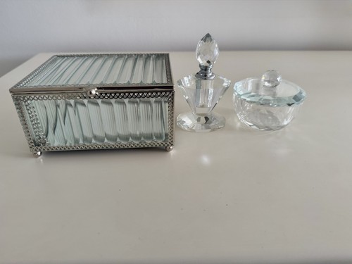 Jewellery box set glass - set,
