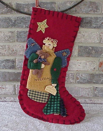 Vintage christmas stocking - vintage,