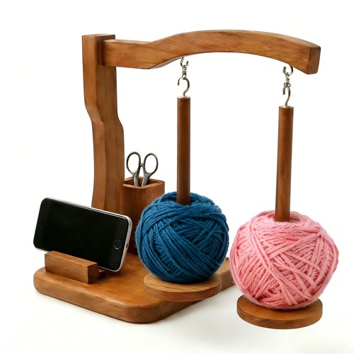 Wooden yarn spindle - wooden,