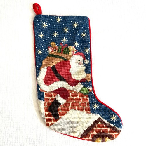 Vintage wool needlepoint - wool,