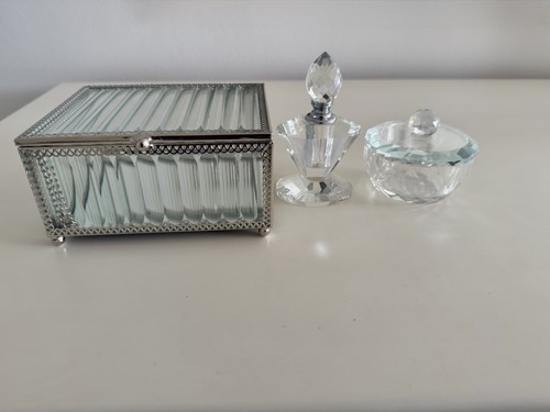Jewellery box set glass - set,