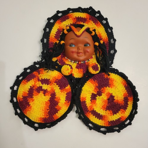 Vintage crochet pot holders - pot,